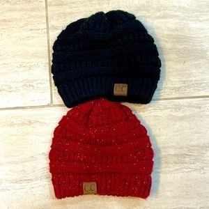 2 for 1 knit beanie